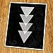 Geometric Art Print (Unframed), Retro Art, Abstract Art Poster, Mid-century Art, Cafe, Industrial, Loft, Triangle Art, Black and White, 8x10