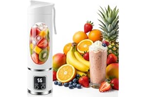 Portable Personal Blender, 500ML Cordless Portable Juicer Shakes and Smoothies Blender, Small Blenders with 12 Stainless Stee