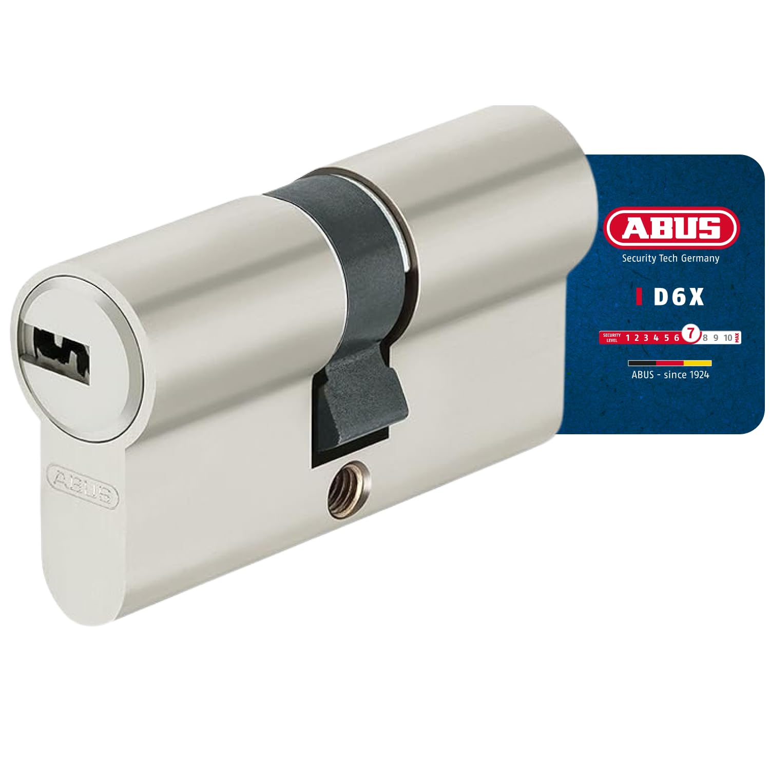 ABUS Profile Cylinder D6XNP 35/50 with 5 Keys and Code Card, Door Lock for Security on Front Door and Apartment Door, Double Cylinder with Emergency and Danger Function