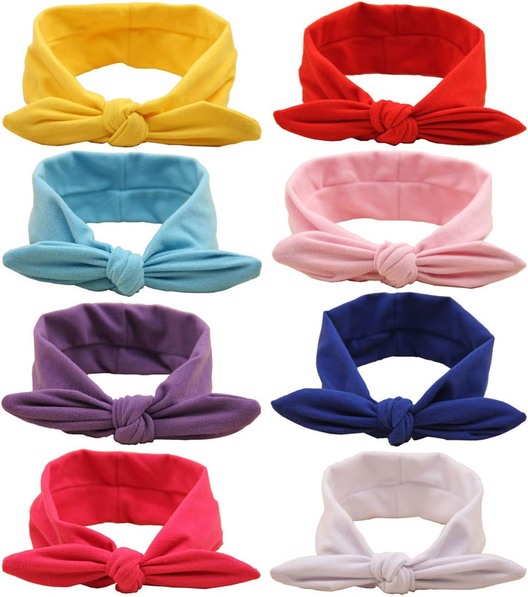 Women and Baby Girl's Headbands Stretchy Rabbit Ear Hair Band Headwraps for Photo Fashion Shampoo Sports