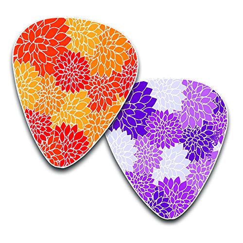 Guitar Picks for Girls (12-Pack) - Colorful Pattern Medium Celluloid Plectrum - Guitar Gifts Stocking Stuffers for Adults Teens Kids Women