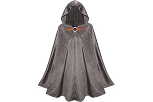 SunnyLisa Cloak with Hood for Renaissance Medieval Victorian Steampunk Halloween Costume Women Men,Wizard Witch Cape Cosplay