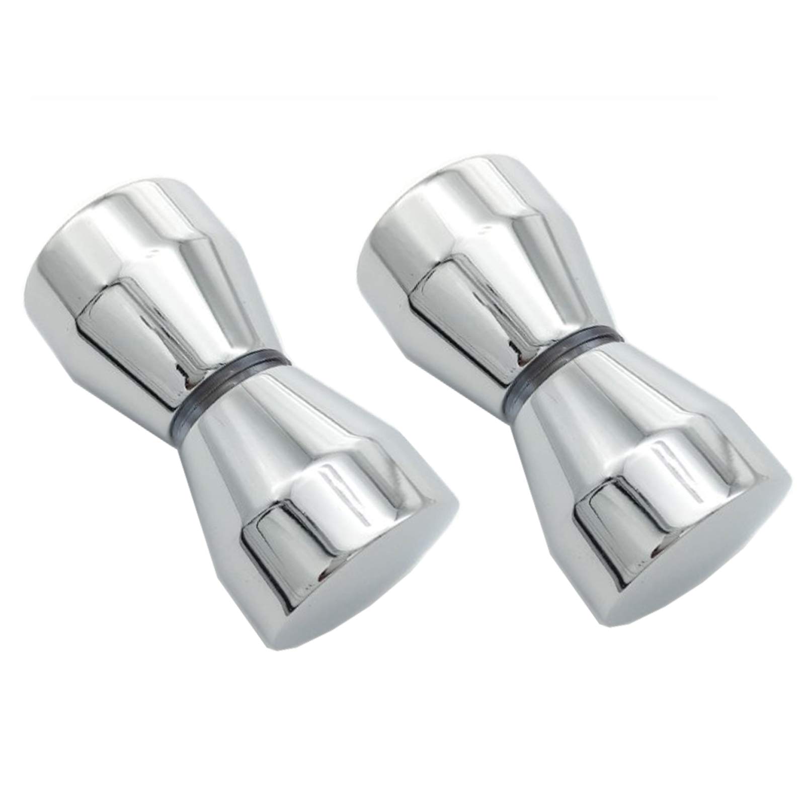 NO 2 Pieces Shower Door Handles, Aluminium Alloy Shower Door Knobs, Metal Shower Glass Door Handle Chrome for Bathroom, Kitchen, Home, Office, Hotel