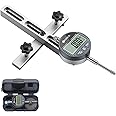 Neoteck 0-1'' Digital Dial Indicator Table Saw Gauge Suitable for Table Saws with a Groove Width of 3/4" (19mm) or more for Aligning and Calibrating Work,Shop Machinery,Band Saw and Drill Press-Silver