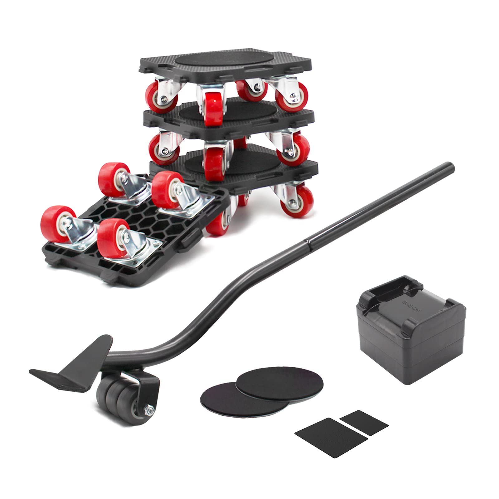 ONEON Furniture Mover & Lifter Set, 360° Rotation Wheels Dolly, 660 Lbs Capacity, for Heavy Furniture, Refrigerator, Sofa, Cabinet