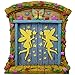 & Flower The Miniature Magical Fairy Garden Gnome Home Door (with Hand Painted Flowers, Vines, Stars, Hearts, Care and Cuteness)