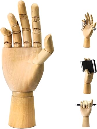 Mano Manichino Mano Modello In Legno Manichino Snodato Con Dita Flessibili Per Disegnare Disegnare 25cm Amazon It Casa E Cucina