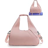 RHDZO Gym Bag for Women with Shoe Compartment Yoga Mat Bag with Wet Pocket and Water Bottle Holder Weekender Bag with Strap