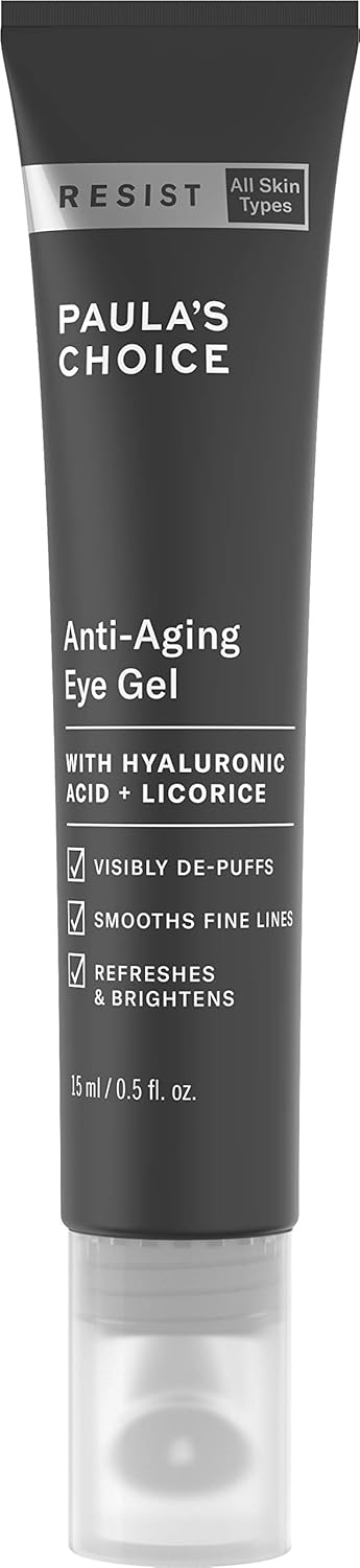 Paula's Choice RESIST Anti-Aging Eye Gel, Hyaluronic Acid, Puffy Eyes, Wrinkles, Fine Lines & Crow's Feet, 0.5 Ounce: Beauty