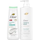 Dove Dandruff Shampoo & Conditioner 2-in-1, DermaCare Calming Relief with Pyrithione Zinc + Dove Body Wash for Sensitive Skin – Relief for Itchy Scalp and Dry Skin (2 Piece Set)