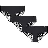 Lucky Brand Women's Underwear – Microfiber Lace Hipster Briefs (3 Pack)