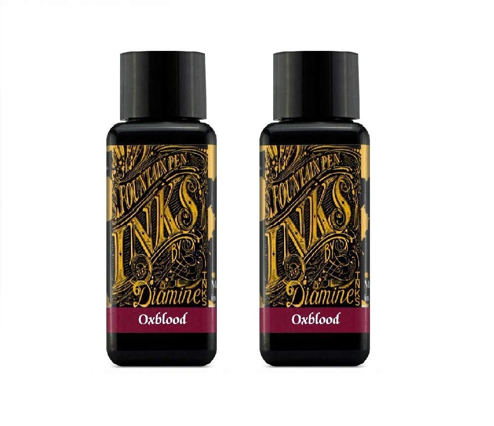 Diamine Fountain Pen Ink 30ml - 2 x Bottles - Oxblood