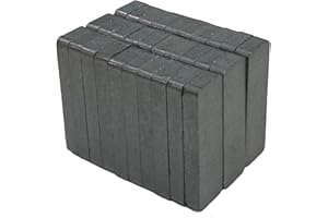AOAUTO Ceramic Magnets 1 3/5" x 1/2" x 1/5" Rectangular Magnets Heavy Duty Blocks Grade 8 Ceramic Rectangular Bar Magnet for Crafts,DIY, Science and Hobbies(30 Pack)
