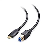 Cable Matters USB C to USB B 3.0 Cable 6.6 ft (USB C to USB Type B 3.0, 3.0 USB B to USB C) in Black