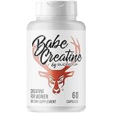Bucked Up Babe Creatine Creatine HCL Capsules for Women, 750mg Serving - 60 Servings (60 Capsules)