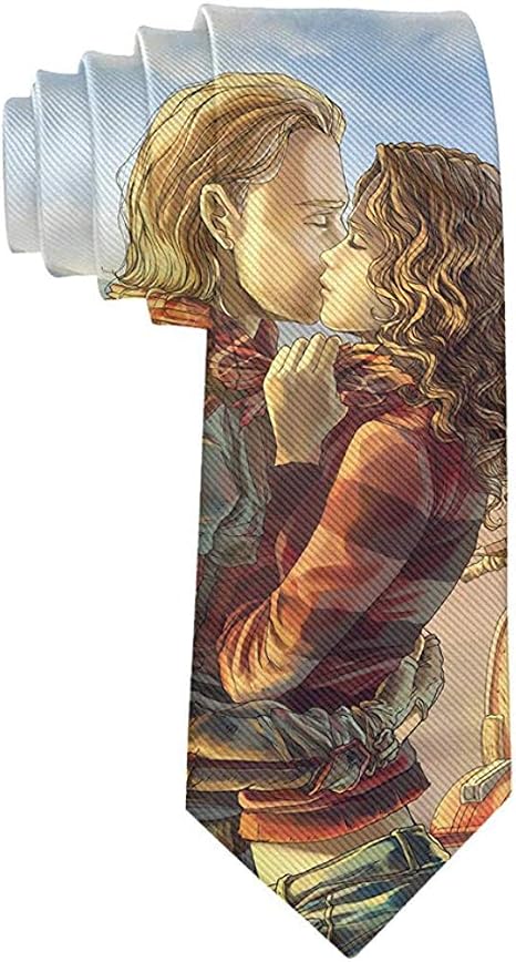 Anime Motorcycle Cowboy Lovers Couple Kiss Necktie Valentines Day Men S Neck Tie Amazon Co Uk Health Personal Care