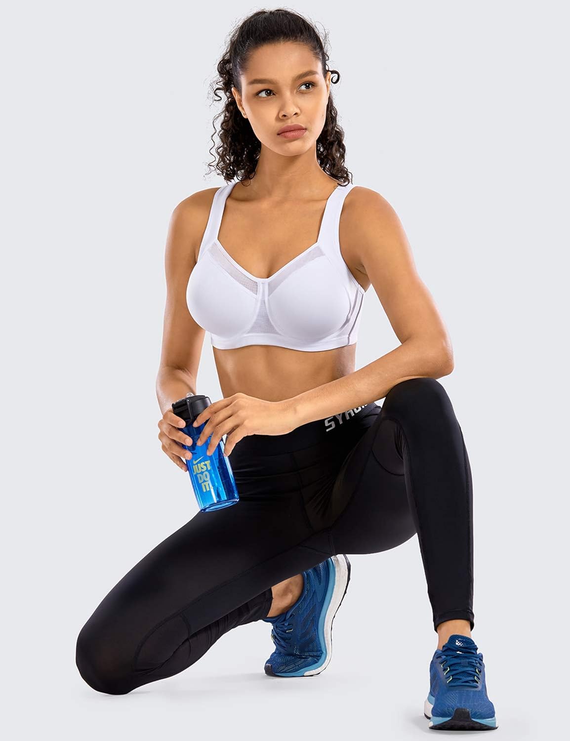 SYROKAN Women's High Impact Workout Running Powerback Support Underwire Sports Bra at  Women’s Clothing store