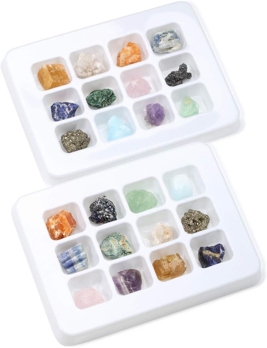 JOVIVI 12pc Healing Crystals Chakra Stones Set Natural Raw Quartz Rough Rock Crystals and Gemstones for Anxiety,Stress Relief,Crystal Gifts - Image 4