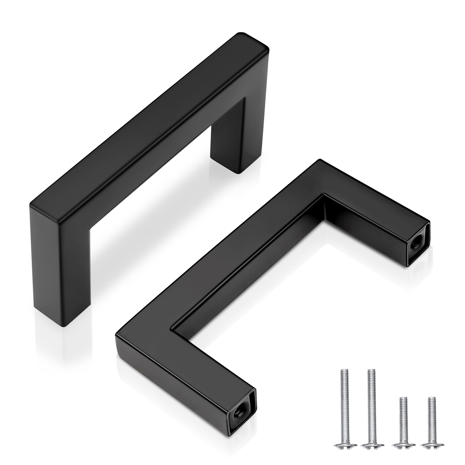 Photo 1 of **ONLY 8 HANDLES** EZRENOVA 76mm (3") Center to Center Matte Black Stainless Steel Cabinet Handles - Kitchen Drawer Pulls & Dresser Knobs, Durable Cabinet Hardware