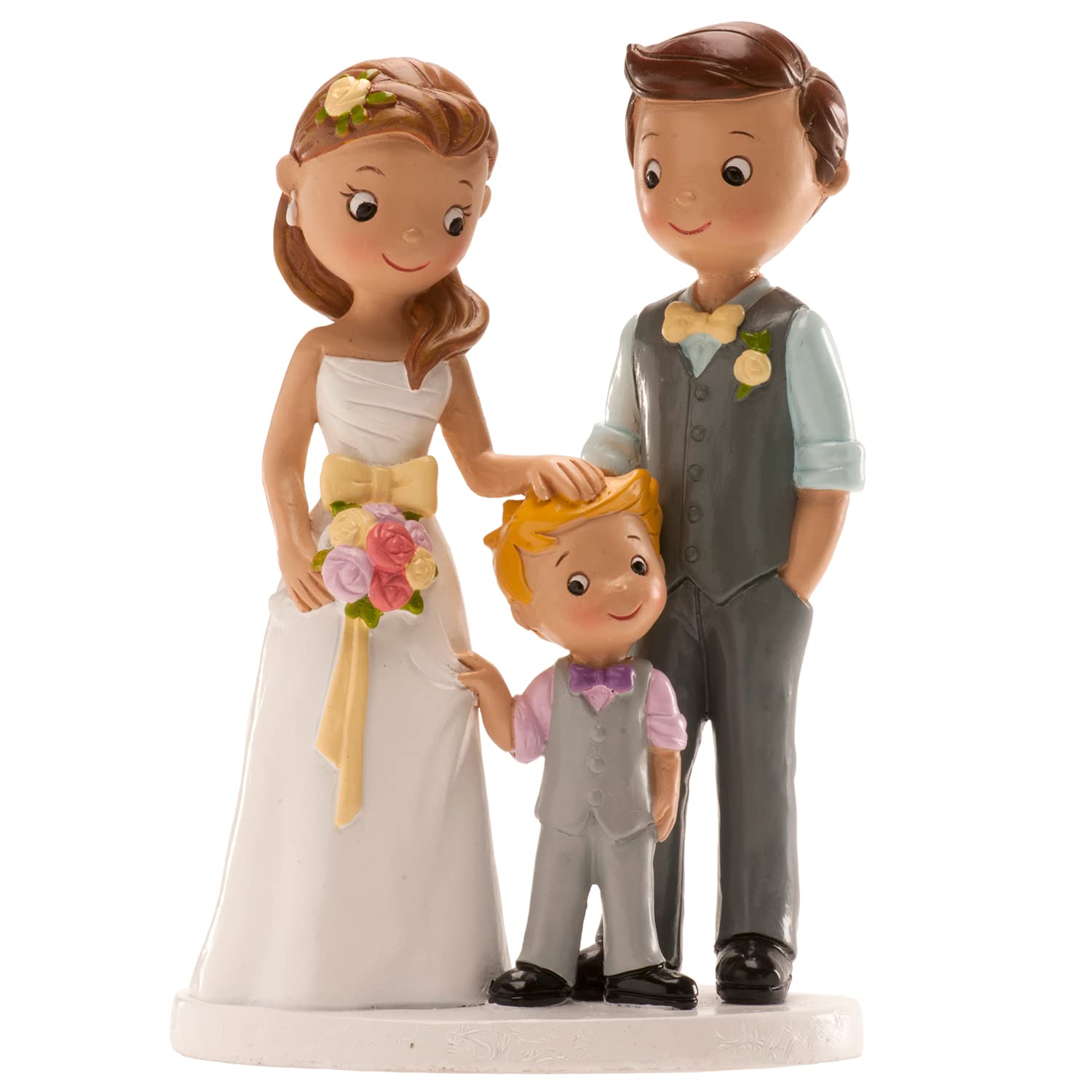 dekora Bride and Groom Figures, Wedding Cake Decoration, Bride and Groom with Boy, 305081, Multicoloured, One Size — image 1