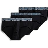Jockey Men's Underwear Active Microfiber Brief - 3 Pack, Black, S