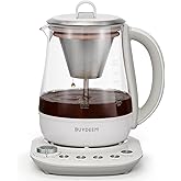 BUYDEEM K156 Tea Maker, Electric Kettle for Coffee and Tea Brewer, 6 Brew Strength Selection for Extracting, 4 Temperature Se
