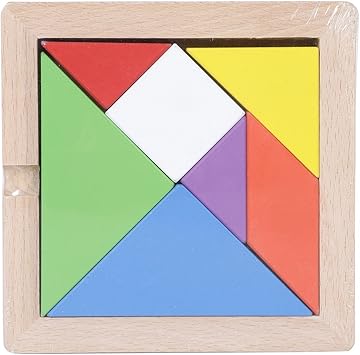 Los niños de madera colorido del rompecabezas chino Brain Training Puzzle Juegos QQB-01: Amazon.es: Juguetes y juegos
