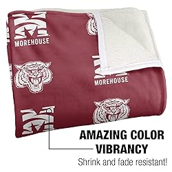 Morehouse College Blanket, 50"x60" Logo Pattern