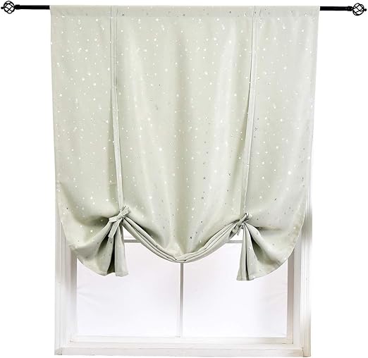 Amazon Com Wubodti Star Tie Up Window Valance Curtains Room