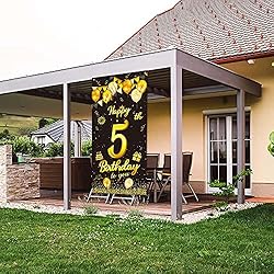 wongmode Happy 5th Birthday to You Door Banner