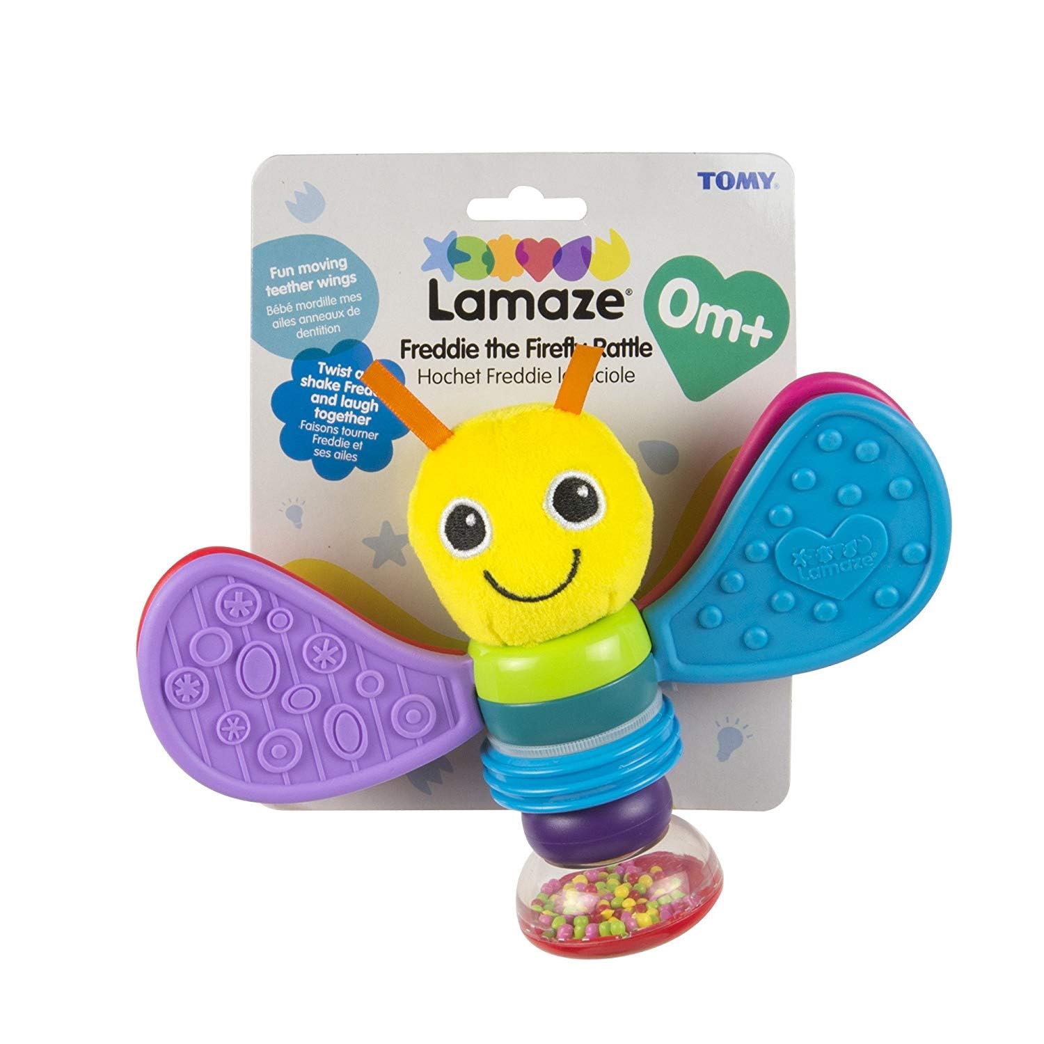 Lamaze Freddie the Firefly Baby Rattle for Newborn Babies, 0 Months+