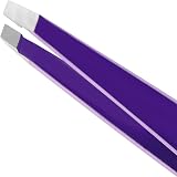 Tweezerman Neon Purple Slant Tweezer Stainless Steel Hair Removal Precision view 2