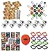 84 Piece Mega Halloween Toy Novelty Assortment; 12 Halloween Disc Shooters, 12 Halloween Crayons, 12 Vampire Teeth, 12 Halloween Fun & Games Books & 36 Plastic Spider Rings!!