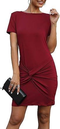 red t shirt dress amazon