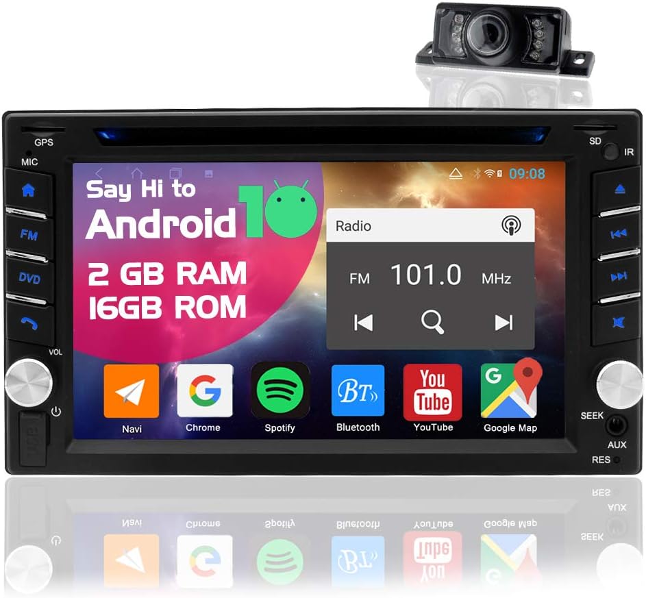 Double Din Android Car Stereo 6.2 inch Touch Screen Amazon.co.uk