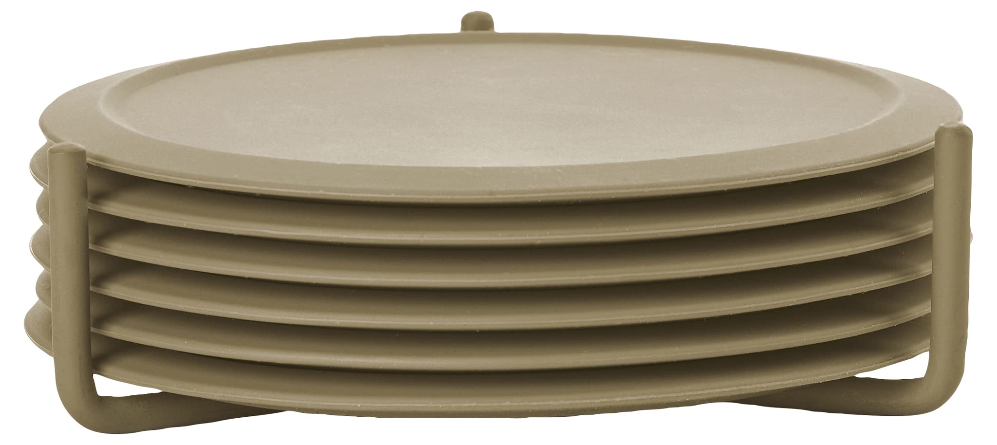 Zone Denmark Singles Silicone Glass Coasters Set of 6 Khaki