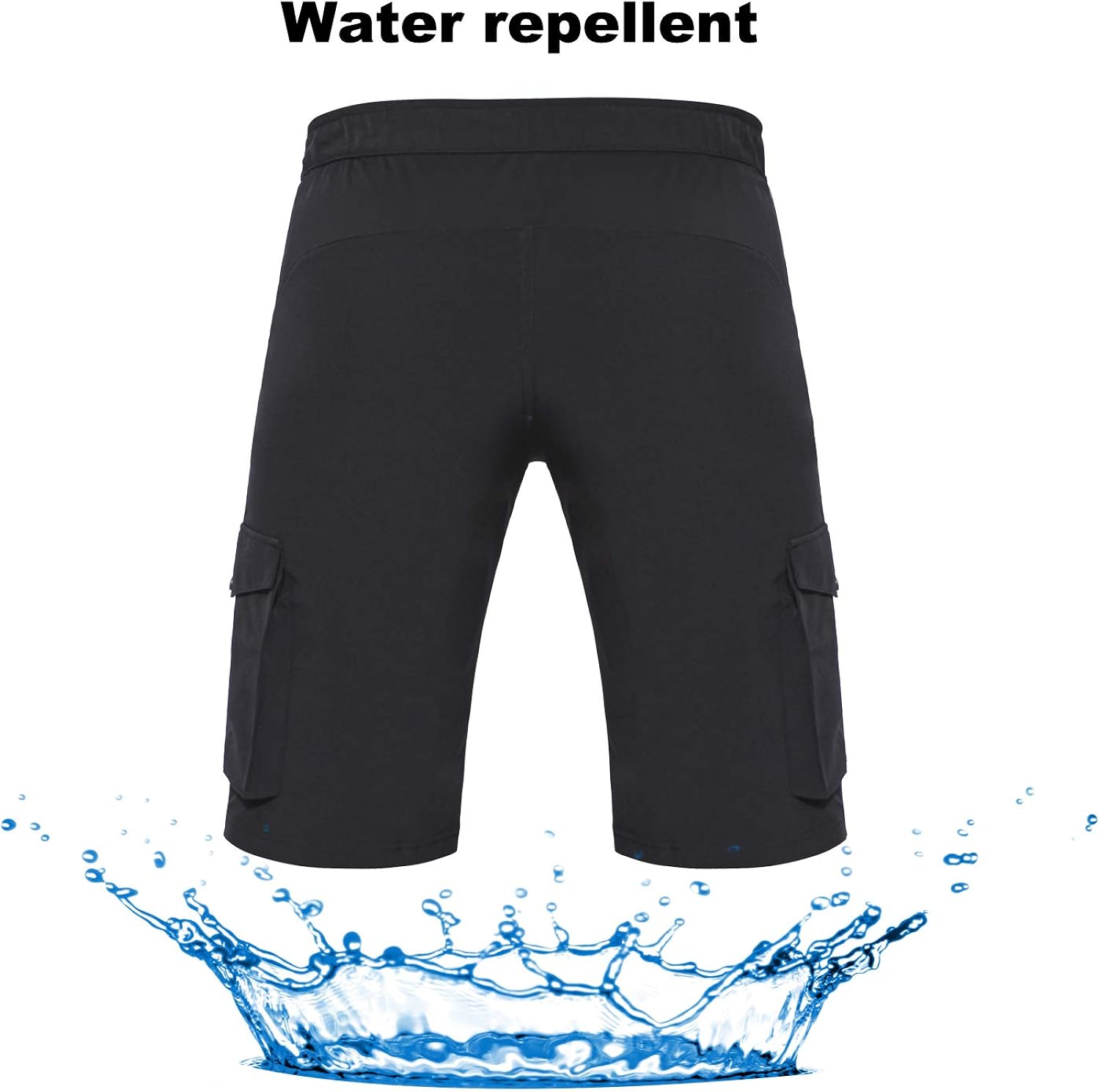 Hiauspor Men's Mountain Bike Shorts Stretch MTB Shorts Quick Dry with Zipper Pocket: Clothing