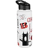 The Memory Company Officially Licensed NFL 34oz Water Bottle - Premium Stainless Steel Double-Wall Insulated, Leakproof Design