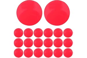 Alasum 20pcs Red Adhesive Gel Light Filters 44mm Diameter Round Theater Lighting Film Stickers for Ambient