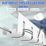 ENONCI Under Desk Cable Management Tray No Drill Steel Power Strip Holder view 2