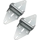 2 Packs Garage Door Hinges #1 with Galvanized Finish - Heavy Duty 14 Gauge Steel, Suitable for Residential/Light Commercial G