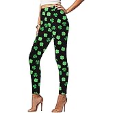 HQP St Patricks Day Leggings for Women St Patricks Day Pants Shamrock Leggings