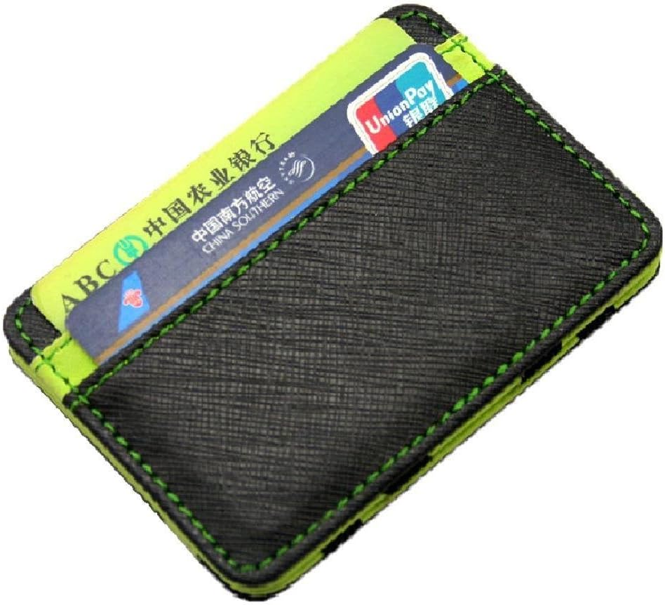 Ladiy Men's Slim Front Pocket synthetic leather Wallet with RFID Blocking Money Clips