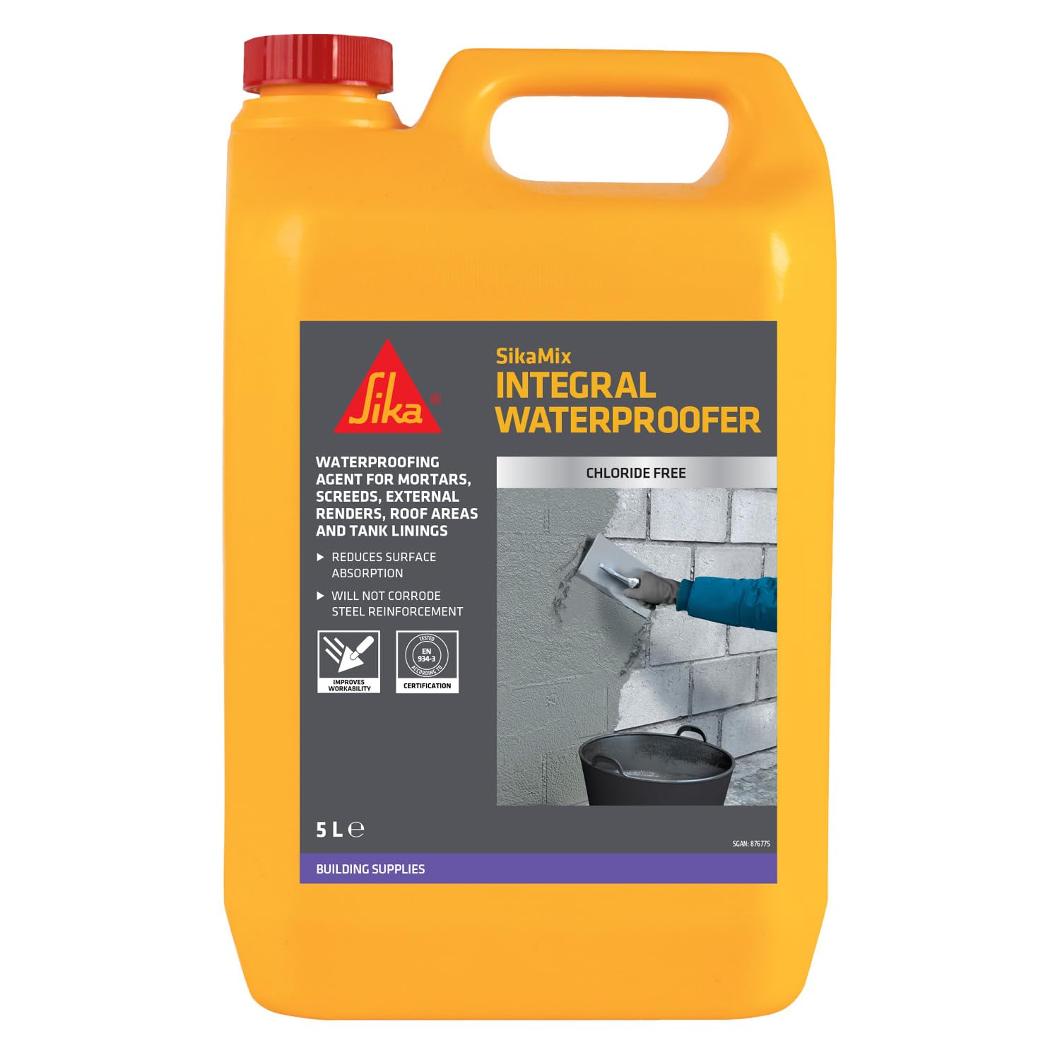 Everbuild 202 Premium Integral Liquid Waterproofer Admixture – Suitable for Mortar and Rendering – Chloride Free – 5 Litre