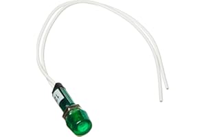 YuCo YC-9WRT-1G-120-10 9mm Led Indicator Miniature Pilot Light 120V AC or DC, Green