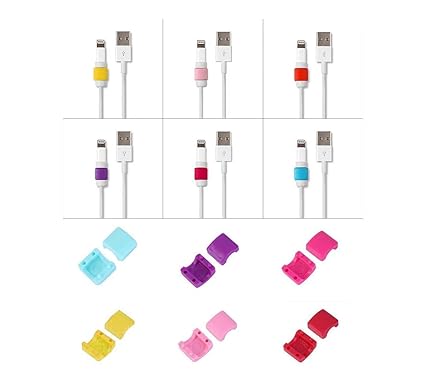 SYGA Charger Cable Saver Protector for Mobile Laptop Macbook Charge Cable Saver and Fixer(2 Pcs, Assorted Colors)