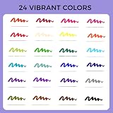 Artecho 24 Dual Tip Brush Pens Nylon Tip for Artists Beginners view 2
