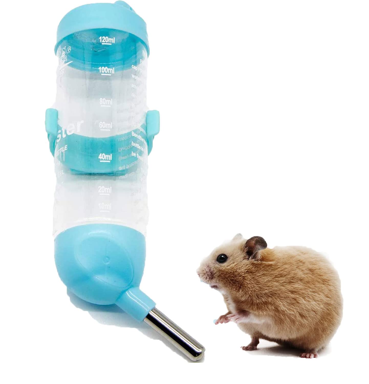 zalati Water Dispenser Water Bottle with Nozzle Cage Hanging for Water Feeding Small Pets Bunny Ferret HamsterGuinea Pig Rabbit