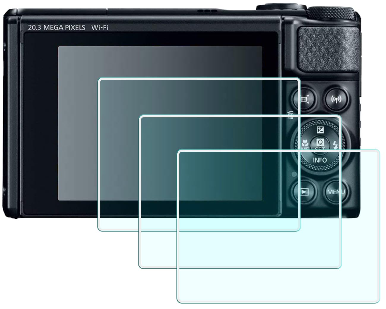 Photo 1 of HUIPUXIANG Screen Protector Compatible for Canon PowerShot SX740 HS SX730 HS Camera (for Accessories), 0.3mm High Definition 9H Hardness Optical LCD Premium Glass Protective Cover