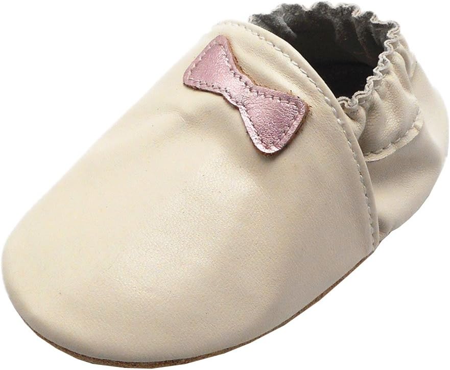 YIHAKIDS Baby Leather Shoes Anti-Slip Soft Soles Infant Toddler First Walker Moccasins with Gentlemen Tie Multi-Colors